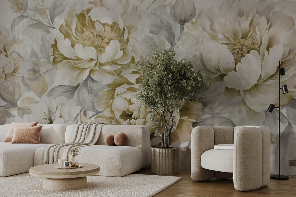 Soft floral elegance in muted tones