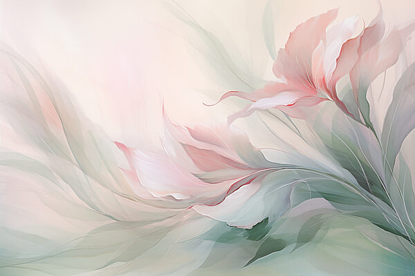 Pintura de flores y hojas Pintura de flores y hojas