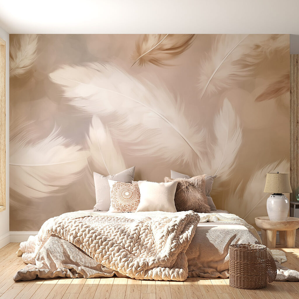 Group of white feathers