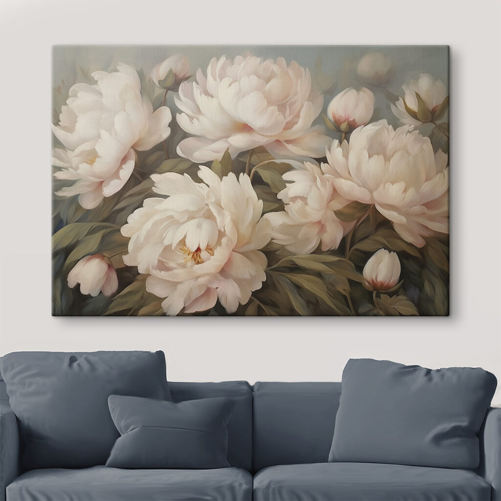 Painting of white flowers