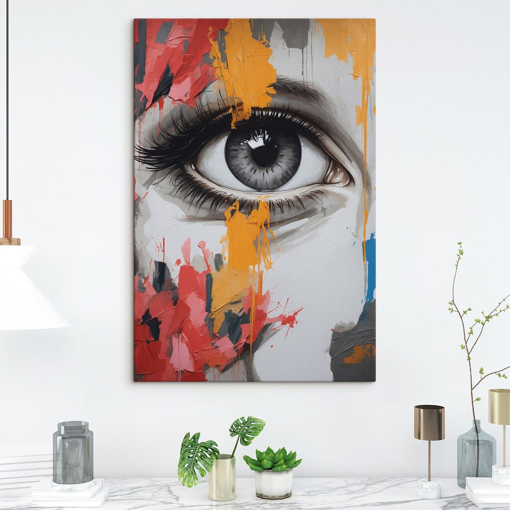 Painting of a woman's eye Painting of a woman's eye