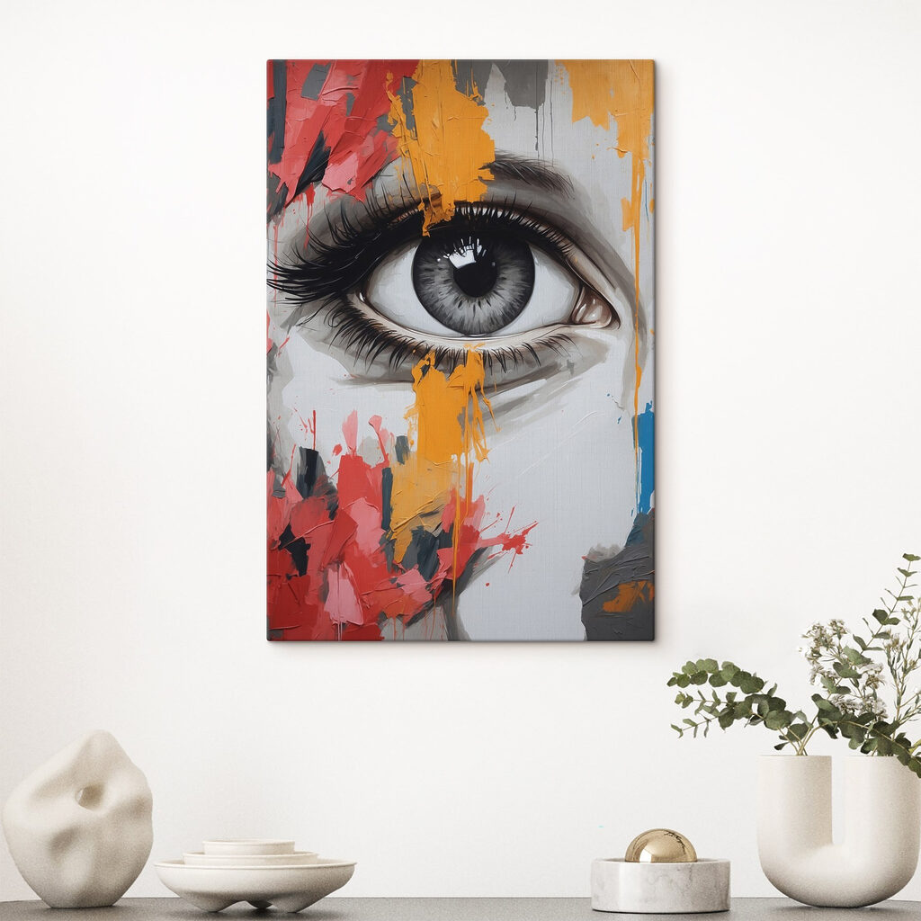 Painting of a woman's eye Painting of a woman's eye