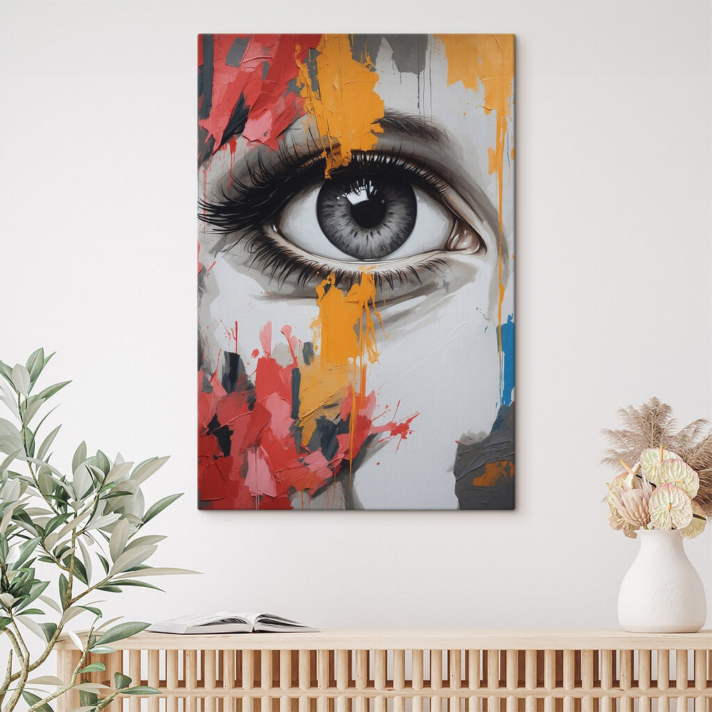 Painting of a woman's eye Painting of a woman's eye