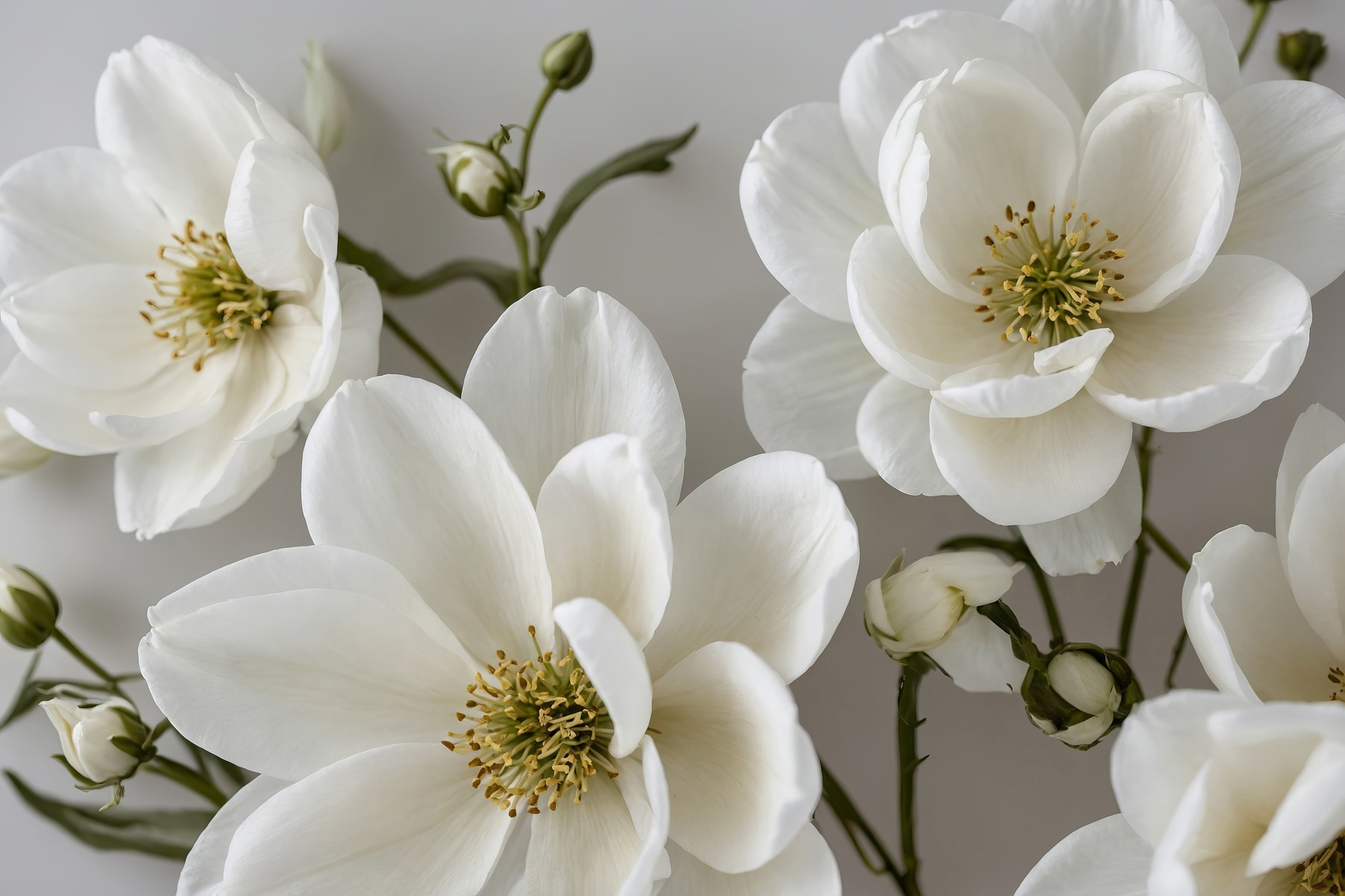 Group of white flowers Group of white flowers