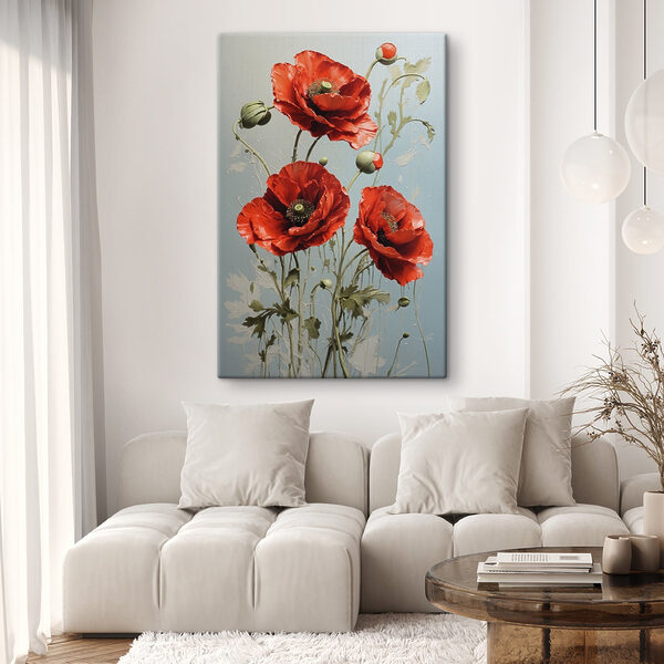 Vibrant red poppies in bloom Vibrant red poppies in bloom