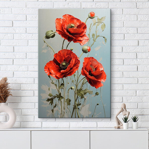 Vibrant red poppies in bloom Vibrant red poppies in bloom