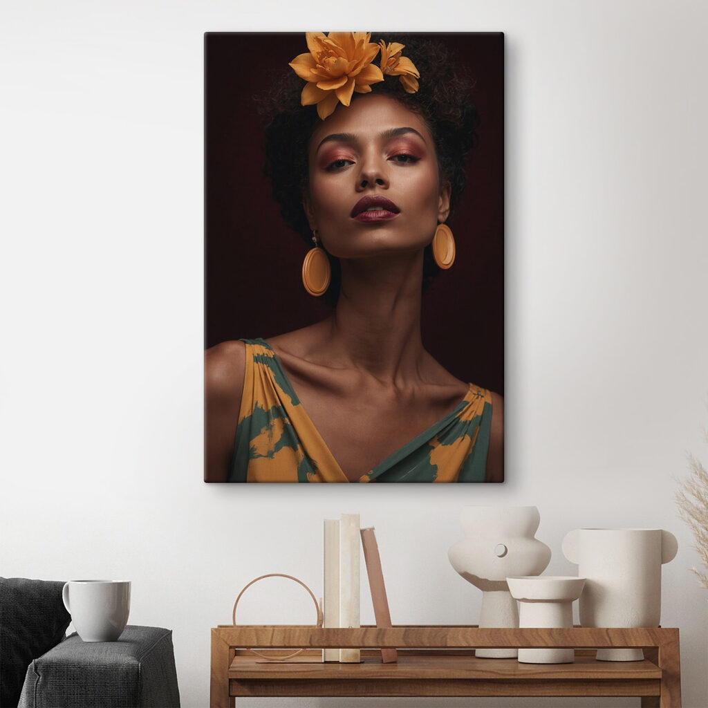 Woman with a flower in her hair