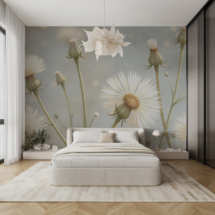 Flores delicadas en tonos suaves
