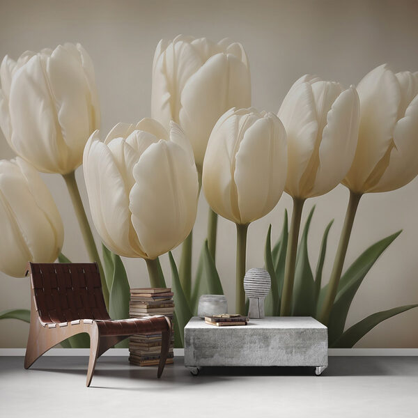 Grupo de tulipanes blancos Grupo de tulipanes blancos
