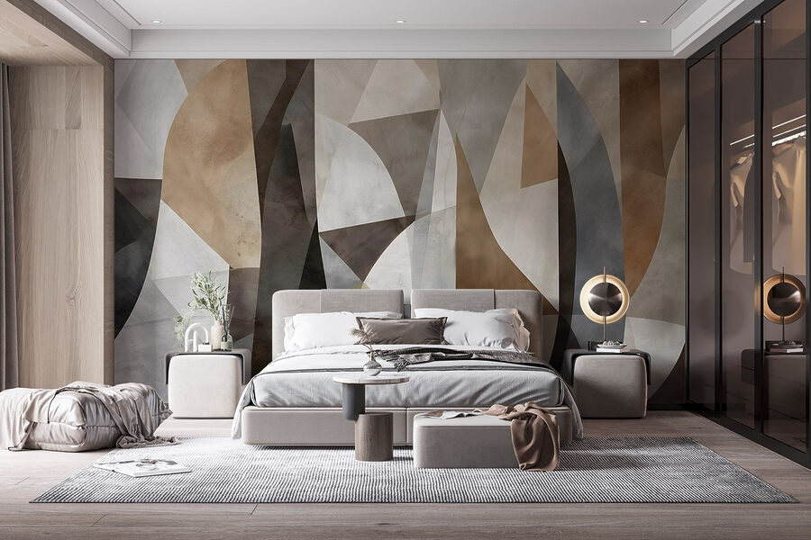 Pared con diferentes colores y formas