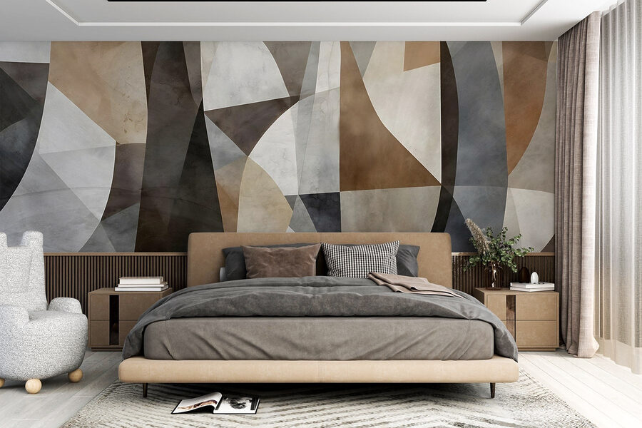 Pared con diferentes colores y formas