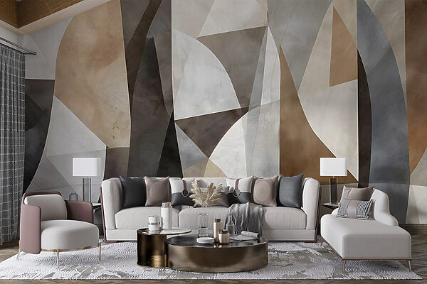 Pared con diferentes colores y formas Pared con diferentes colores y formas