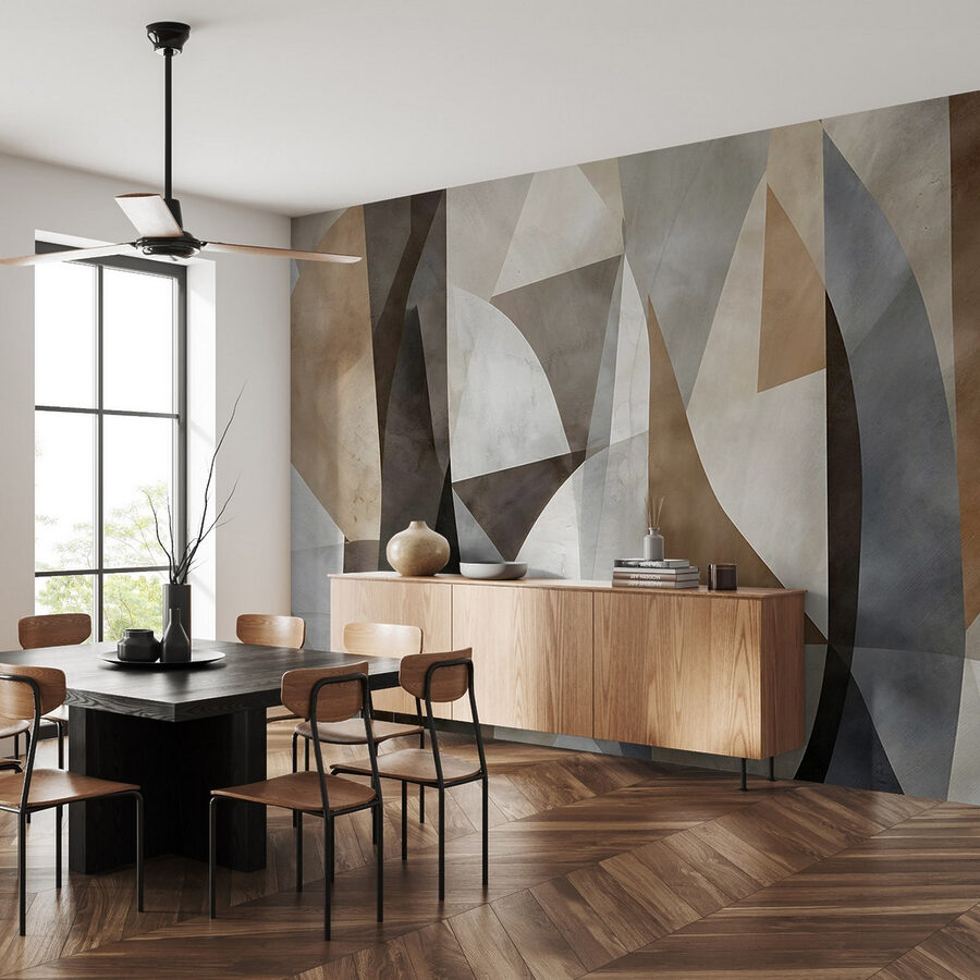 Pared con diferentes colores y formas