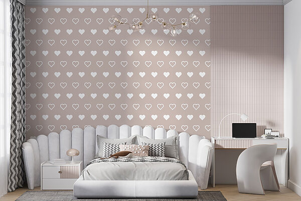 Motivo de corazones sobre fondo beige Motivo de corazones sobre fondo beige
