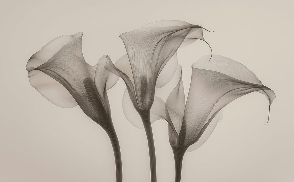 Grupo de flores con fondo blanco Grupo de flores con fondo blanco