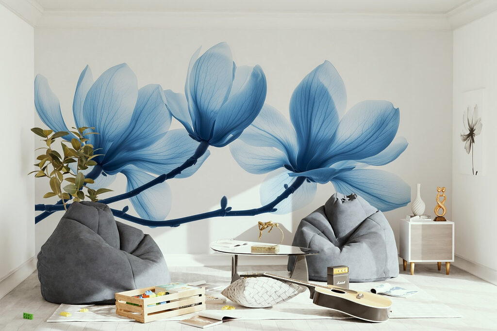 Delicate blue petals in gentle bloom Delicate blue petals in gentle bloom