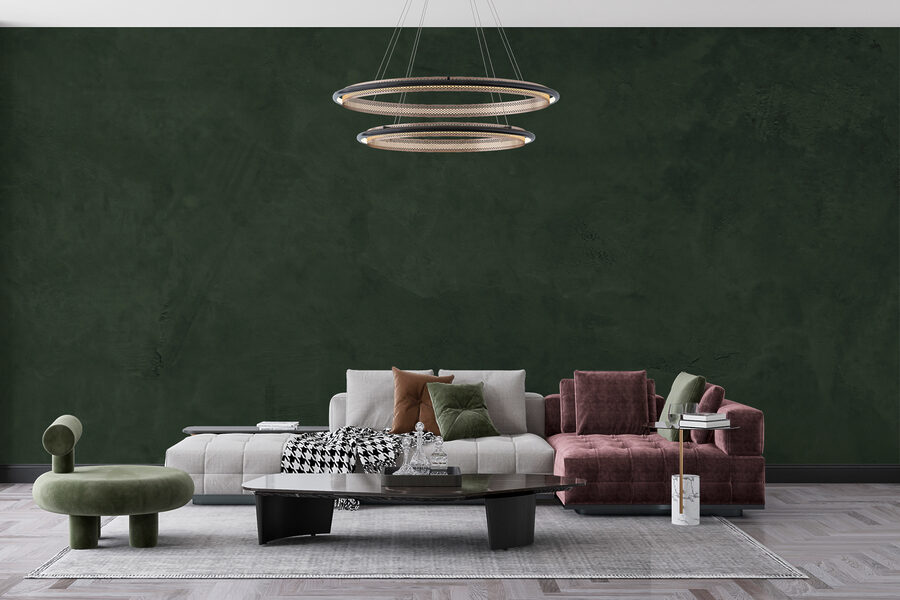 Pared verde oscuro con bordes rugosos