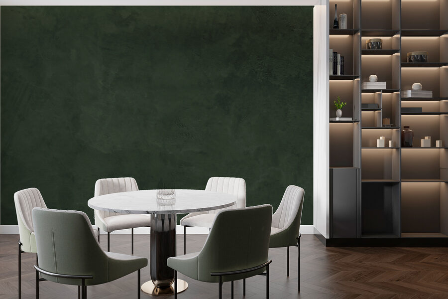 Pared verde oscuro con bordes rugosos