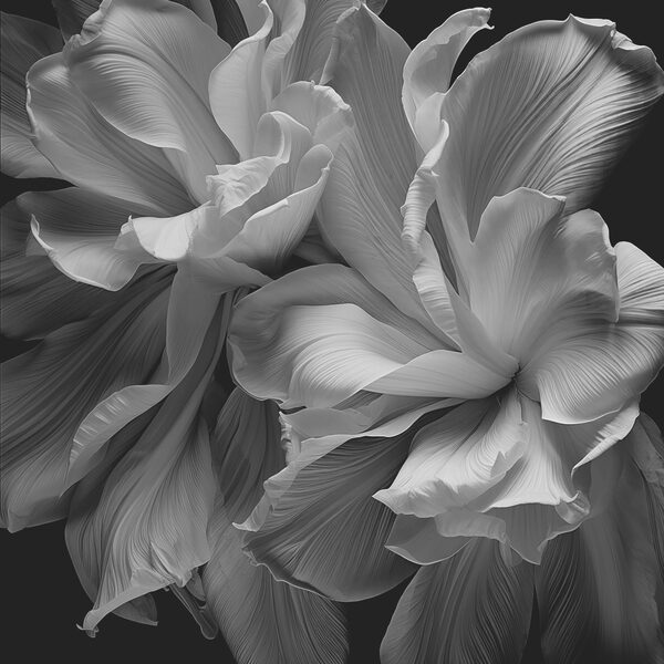 Elegancia floral en tonos monocromáticos Elegancia floral en tonos monocromáticos