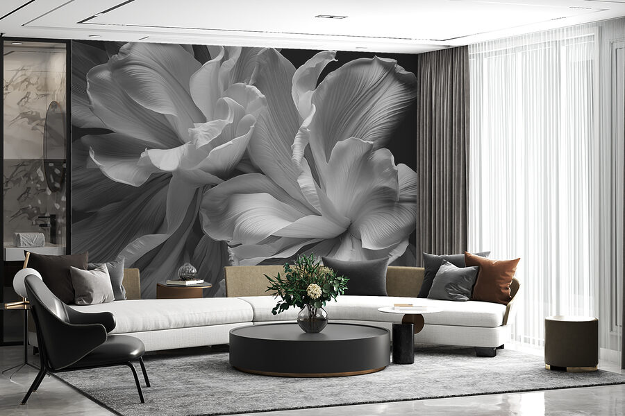 Elegancia floral en tonos monocromáticos