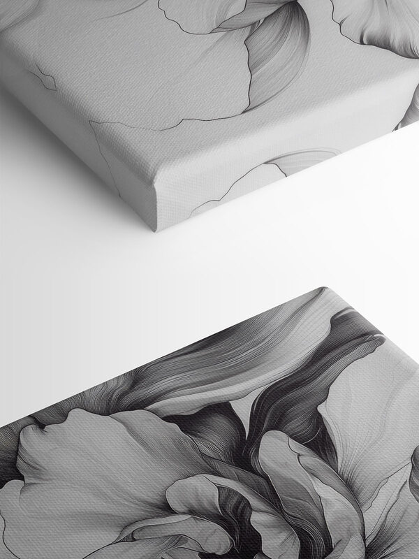 Elegant floral design in monochrome hues