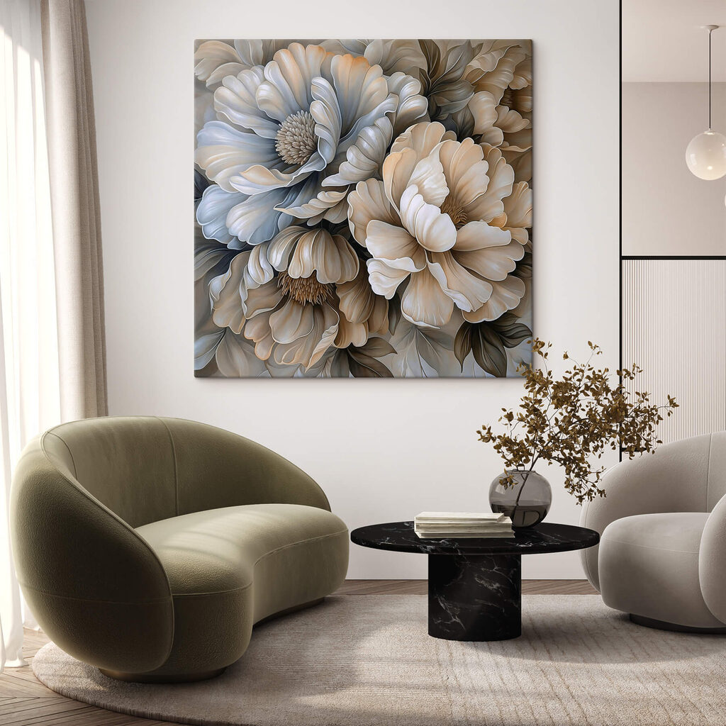 Delicate blooms in soft hues