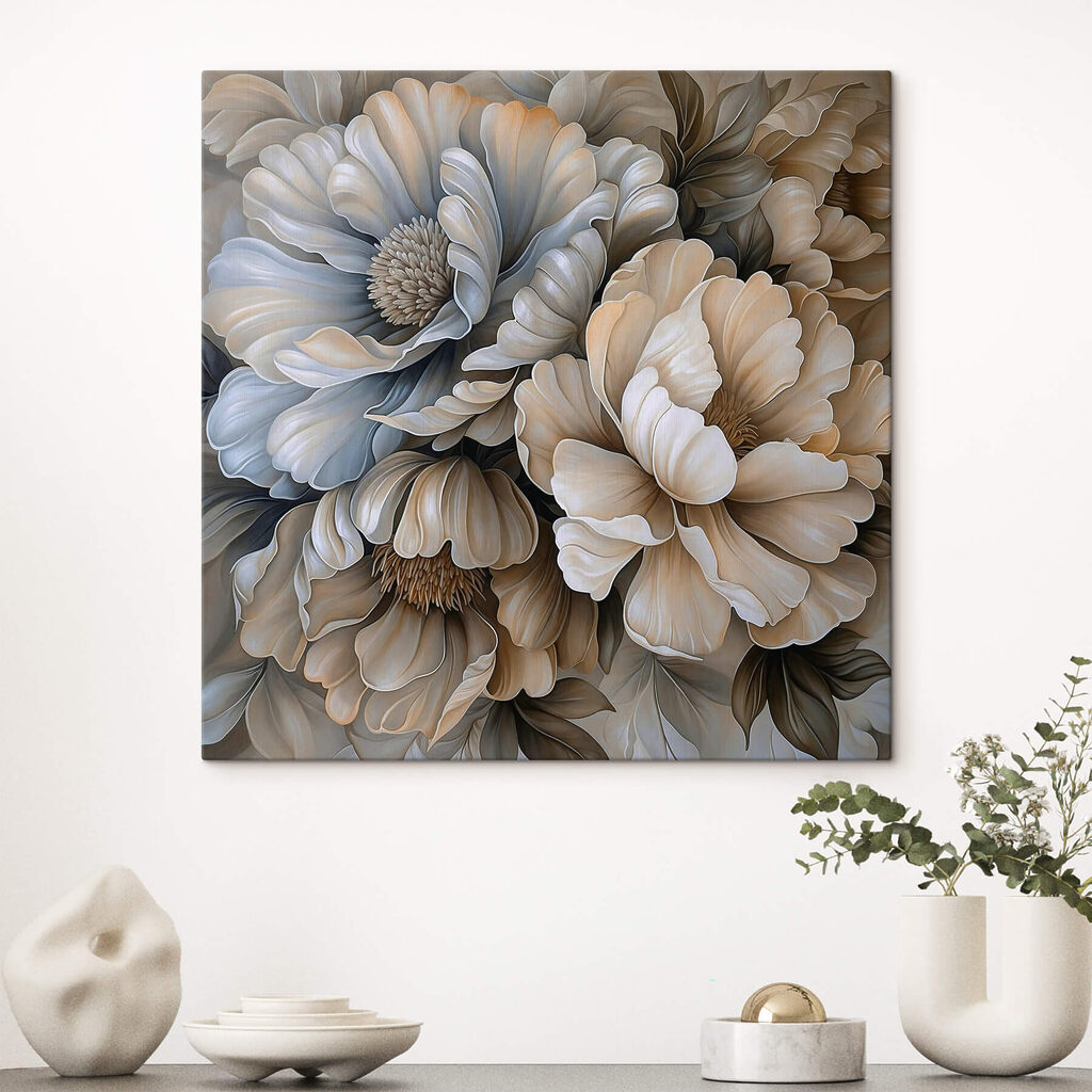 Delicate blooms in soft hues