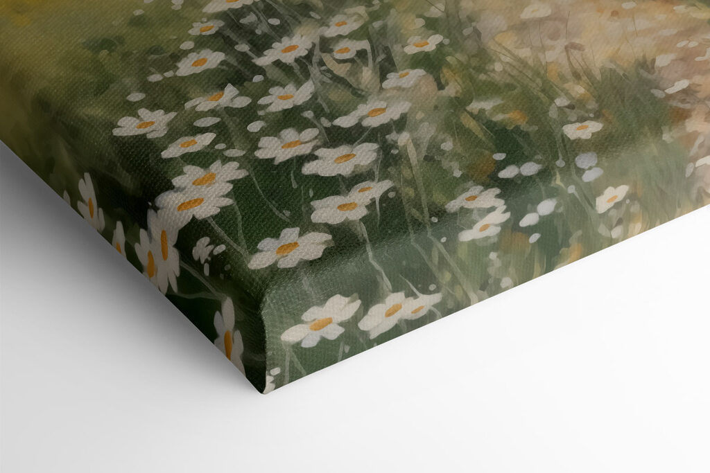 Painting of a path through a field of flowers Painting of a path through a field of flowers