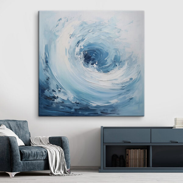 Cuadros Ondas en espiral blancas y azules (SKU: s42136) Cuadros Cuadros Ondas en espiral blancas y azules (SKU: s42136)