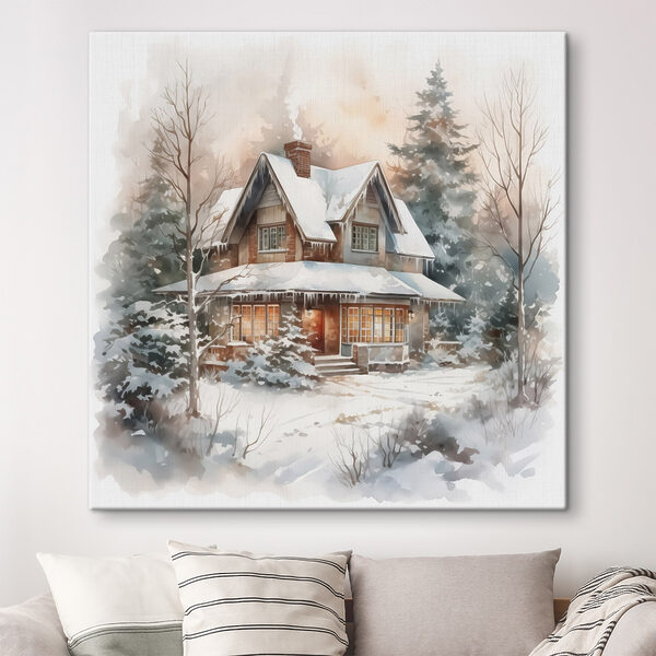 Cuadros Cuadros Casa en la nieve (SKU: s42137)