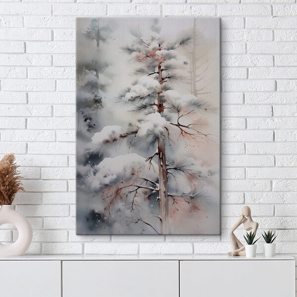 Cuadros Árbol cubierto de nieve en un bosque (SKU: s42139) Cuadros Cuadros Árbol cubierto de nieve en un bosque (SKU: s42139)