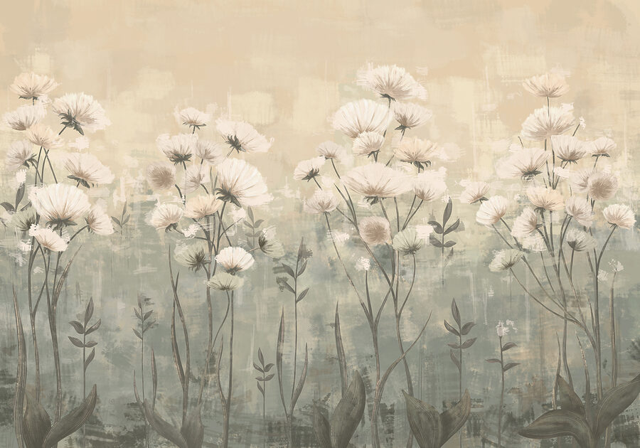 Delicadas flores en tonos suaves