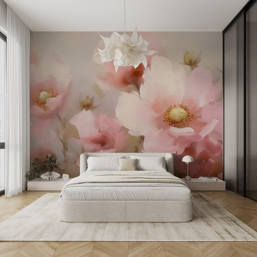 Delicadas flores en tonos suaves