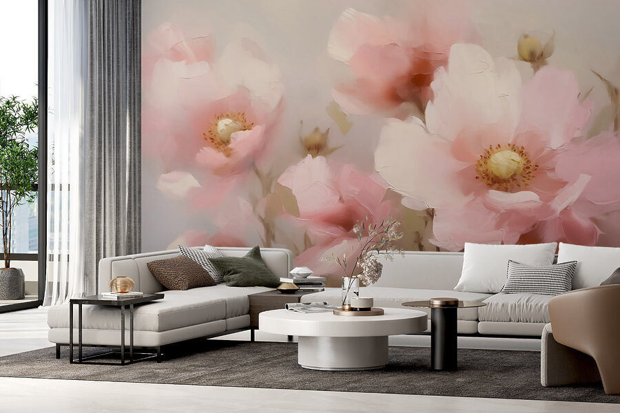 Delicadas flores en tonos suaves