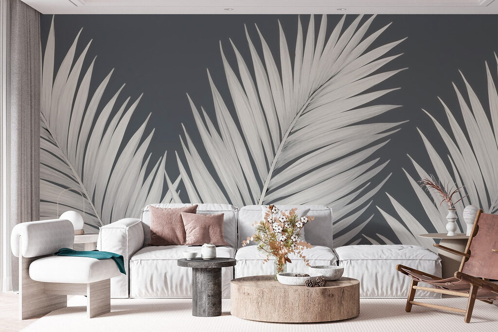 Delicate leaves against a muted backdrop