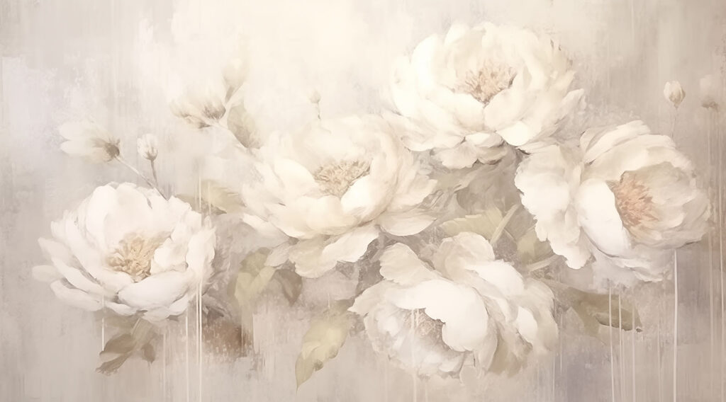 Painting of white flowers