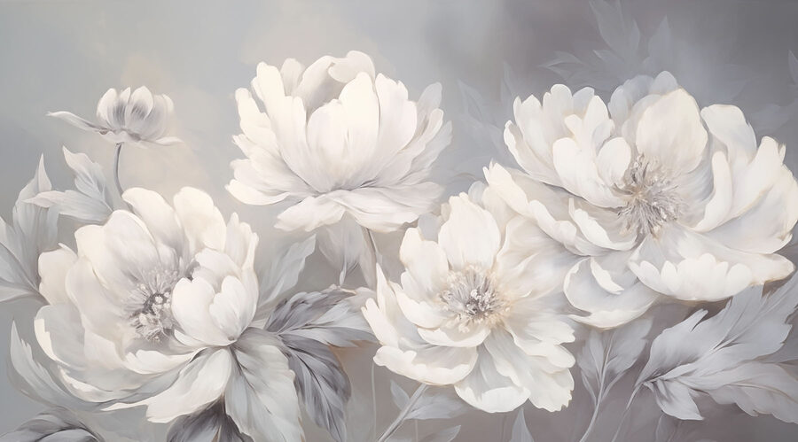Delicadas flores en tonos suaves
