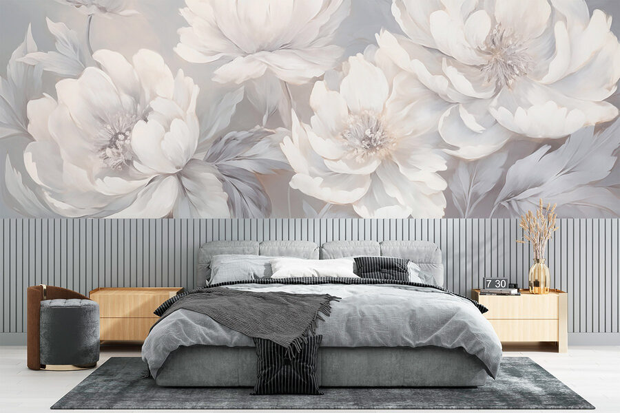 Delicadas flores en tonos suaves