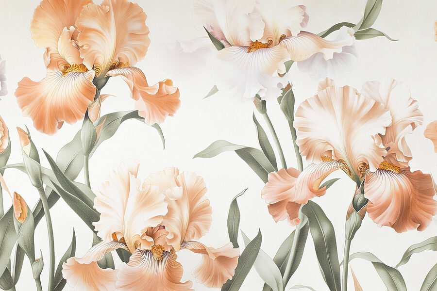 Flores delicadas en tonos suaves