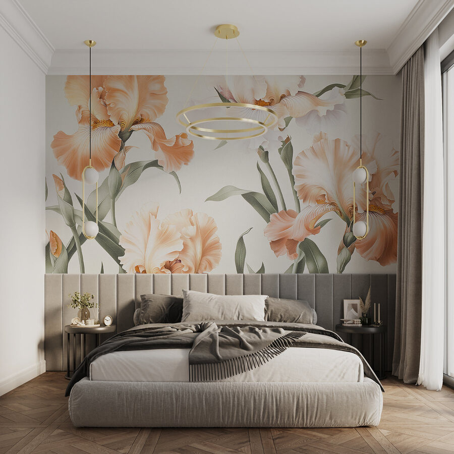 Flores delicadas en tonos suaves