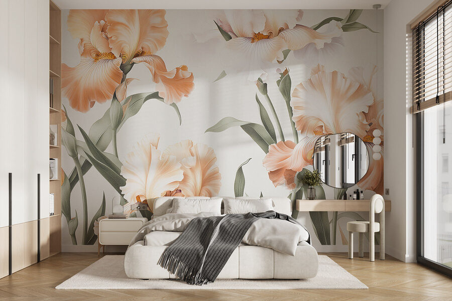 Flores delicadas en tonos suaves