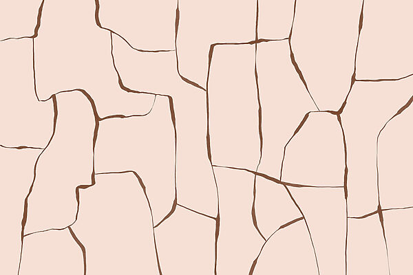 Cracked pattern in soft hues