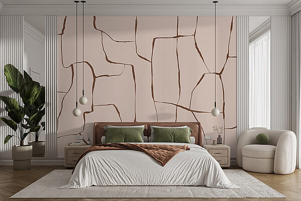 Cracked pattern in soft hues