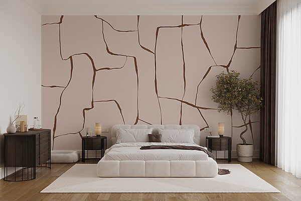 Cracked pattern in soft hues