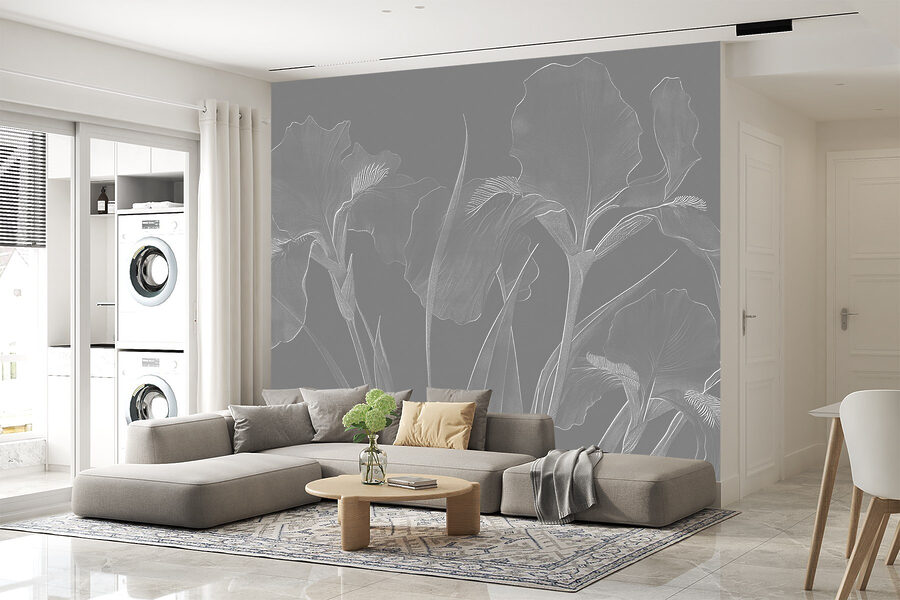 Elegantes motivos florales en tonos suaves