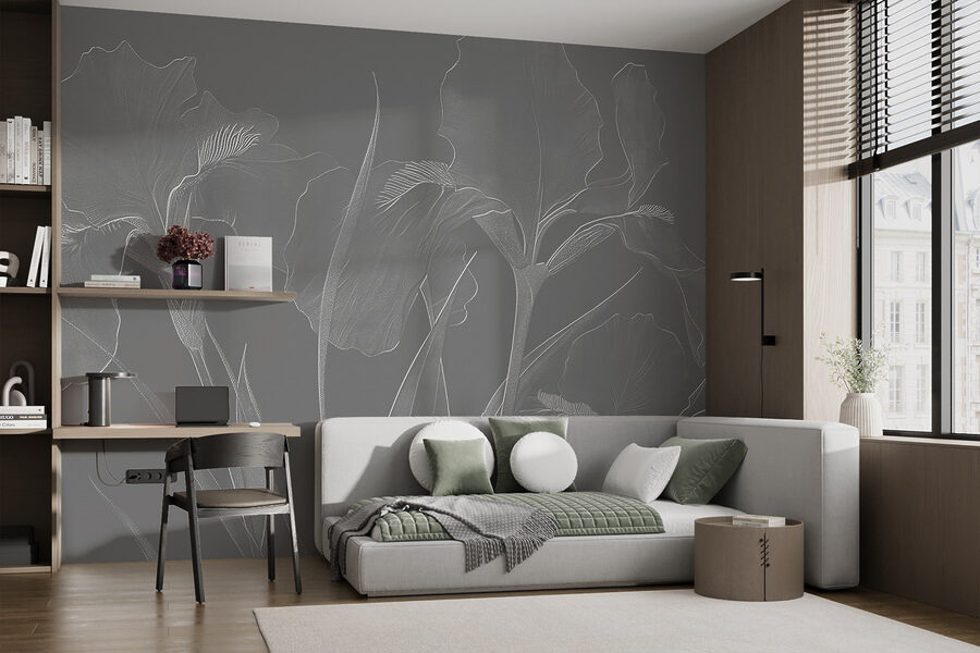 Elegantes motivos florales en tonos suaves