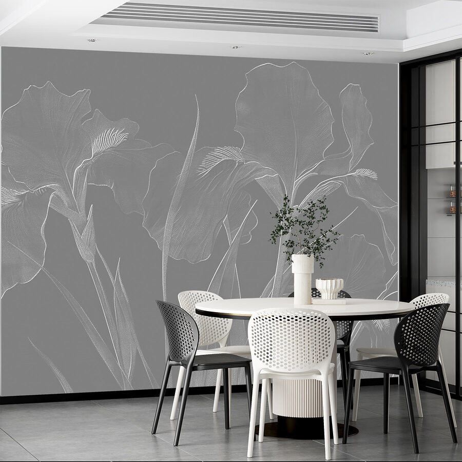 Elegantes motivos florales en tonos suaves