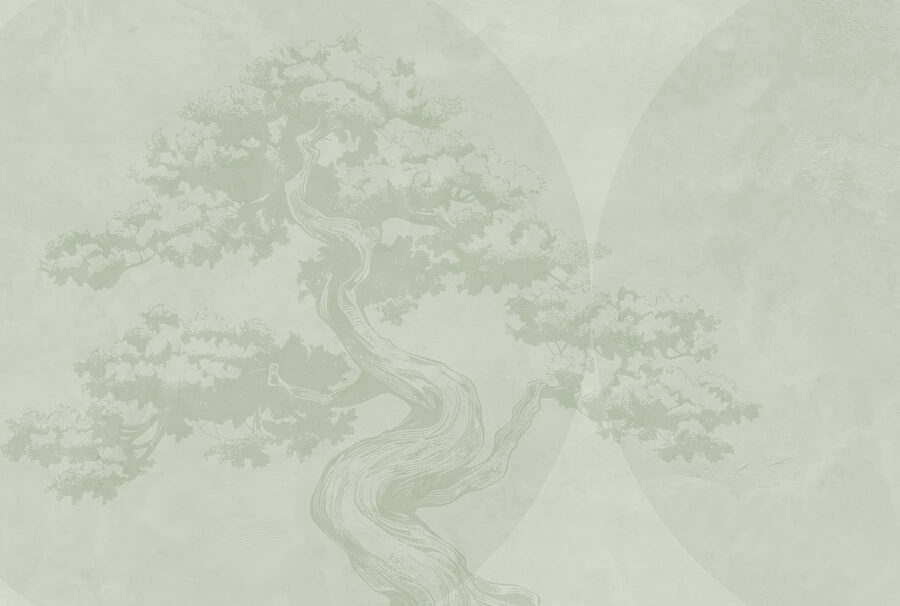 Árbol con tronco curvado