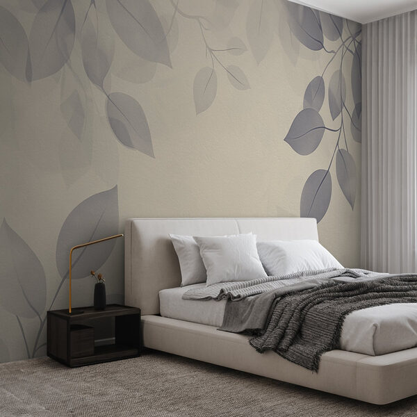 White background with leaves