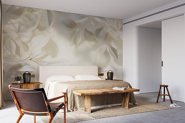 White leaves on a white surface White leaves on a white surface